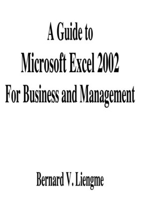 cover image of Guide to Microsoft Excel 2002 for Business and Management